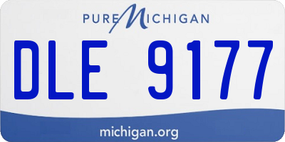MI license plate DLE9177