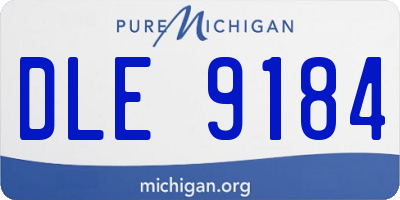MI license plate DLE9184