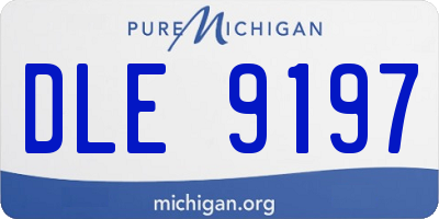 MI license plate DLE9197