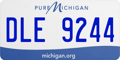 MI license plate DLE9244