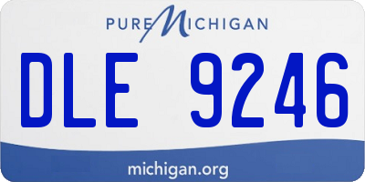 MI license plate DLE9246