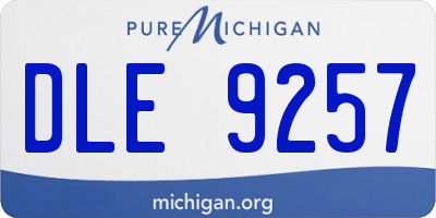 MI license plate DLE9257