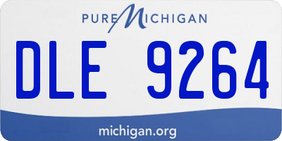 MI license plate DLE9264