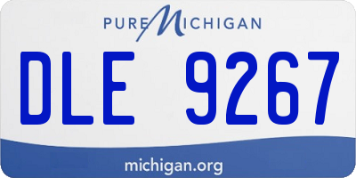 MI license plate DLE9267