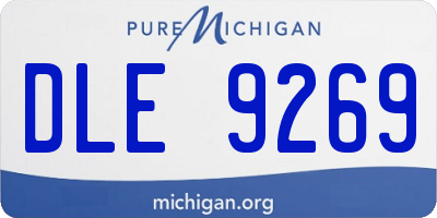 MI license plate DLE9269
