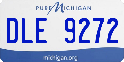 MI license plate DLE9272