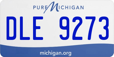 MI license plate DLE9273