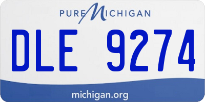 MI license plate DLE9274