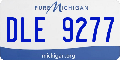 MI license plate DLE9277