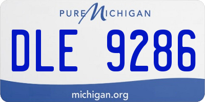 MI license plate DLE9286