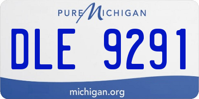 MI license plate DLE9291