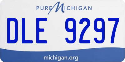 MI license plate DLE9297