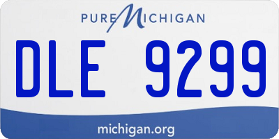 MI license plate DLE9299