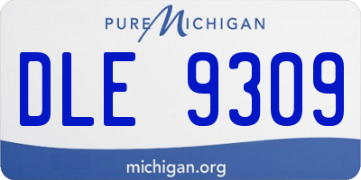 MI license plate DLE9309