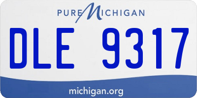 MI license plate DLE9317