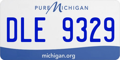 MI license plate DLE9329