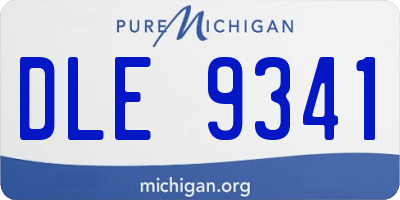 MI license plate DLE9341