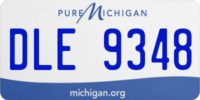 MI license plate DLE9348