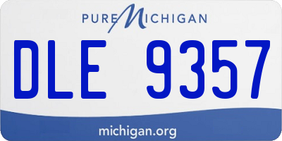 MI license plate DLE9357