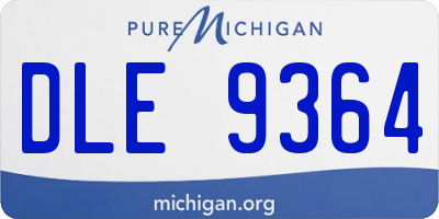 MI license plate DLE9364