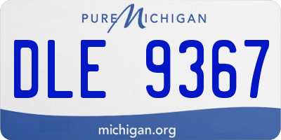 MI license plate DLE9367