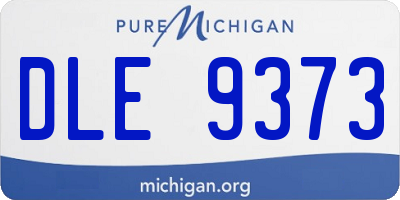 MI license plate DLE9373