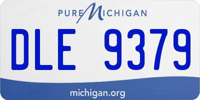 MI license plate DLE9379