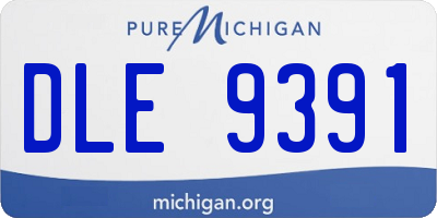 MI license plate DLE9391