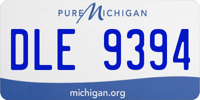 MI license plate DLE9394