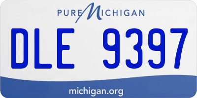 MI license plate DLE9397