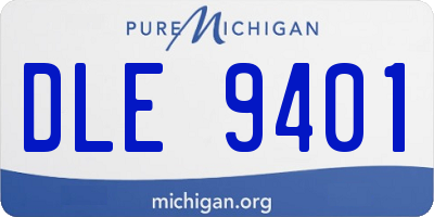 MI license plate DLE9401
