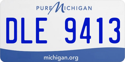 MI license plate DLE9413