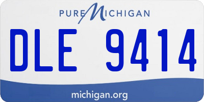 MI license plate DLE9414