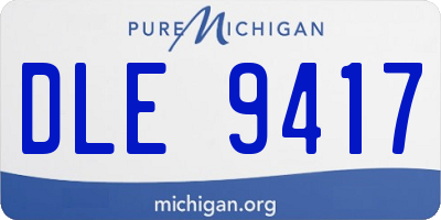 MI license plate DLE9417