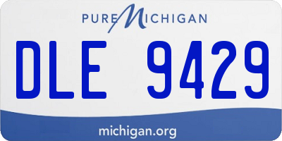 MI license plate DLE9429