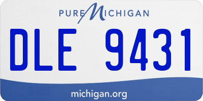 MI license plate DLE9431