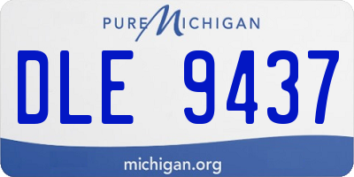 MI license plate DLE9437