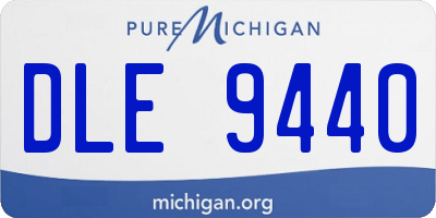 MI license plate DLE9440