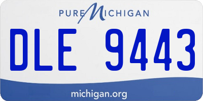 MI license plate DLE9443