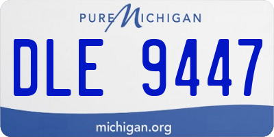 MI license plate DLE9447