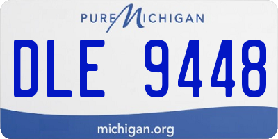 MI license plate DLE9448