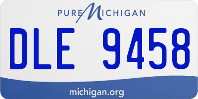 MI license plate DLE9458
