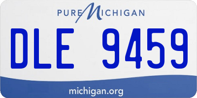 MI license plate DLE9459