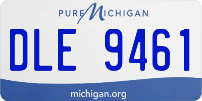 MI license plate DLE9461