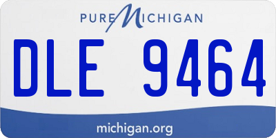 MI license plate DLE9464