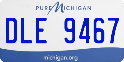 MI license plate DLE9467