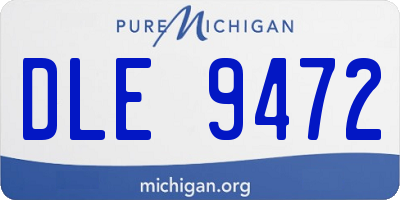 MI license plate DLE9472
