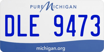 MI license plate DLE9473