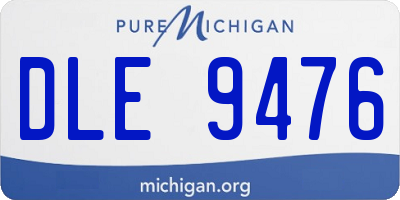 MI license plate DLE9476