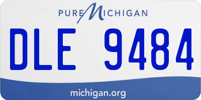 MI license plate DLE9484